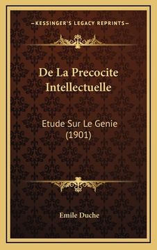 portada De La Precocite Intellectuelle: Etude Sur Le Genie (1901) (en Francés)