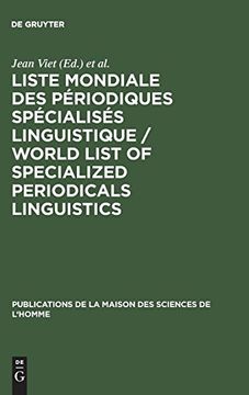 portada Liste Mondiale des Periodiques Specialises Linguistique 