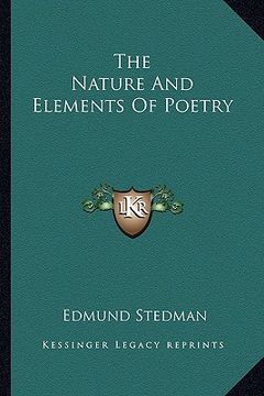 portada the nature and elements of poetry (en Inglés)