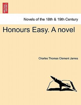portada honours easy. a novel vol. i. (en Inglés)