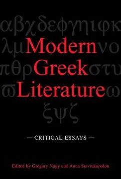 portada modern greek literature: critical essays (en Inglés)