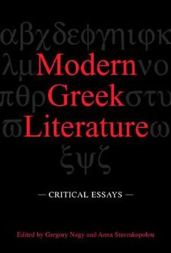 portada modern greek literature: critical essays