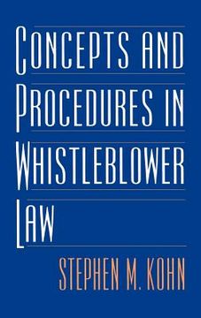 portada concepts and procedures in whistleblower law (en Inglés)