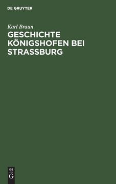 portada Geschichte kã Â¶Nigshofen bei Straã â Burg (German Edition) [Hardcover ] (en Alemán)