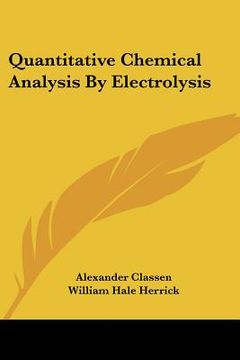 portada quantitative chemical analysis by electrolysis (in English)