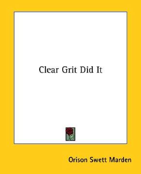 portada clear grit did it (en Inglés)