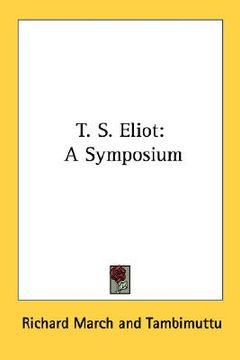 portada t. s. eliot: a symposium (en Inglés)