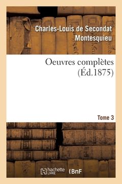 portada Oeuvres Complètes. Tome 3 (in French)