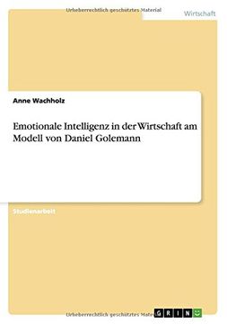 portada Emotionale Intelligenz in der Wirtschaft am Modell von Daniel Golemann (German Edition) (in German)