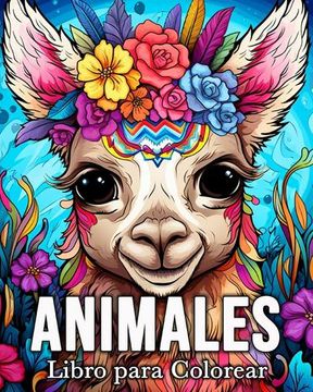 portada Libro Colorear Animales: 50 Imágenes Bonitas para Aliviar el Estrés y Relajarse