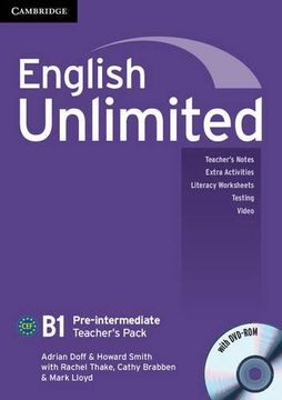 portada English Unlimited Pre-Intermediate Teacher's Pack (Teacher's Book With Dvd-Rom) (en Inglés)