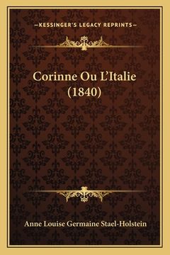 portada Corinne Ou L'Italie (1840) (en Francés)