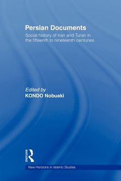 portada persian documents: social history of iran and turan in the 15th-19th centuries (en Inglés)