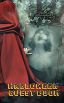portada Halloween Themed red Cape Scary Guest Book (en Inglés)