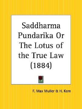 portada saddharma pundarika or the lotus of the true law (en Inglés)