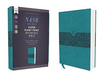 portada Nasb, Super Giant Print Reference Bible, Leathersoft, Teal, red Letter Edition, 1995 Text, Comfort Print [Idioma Inglés] 