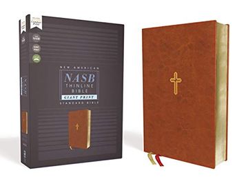 portada Nasb, Thinline Bible, Giant Print, Leathersoft, Brown, red Letter Edition, 1995 Text, Comfort Print (in English)