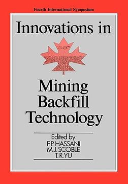 portada innovations in mining backfill technology (en Inglés)