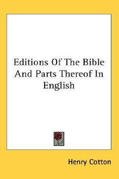 portada editions of the bible and parts thereof in english (en Inglés)