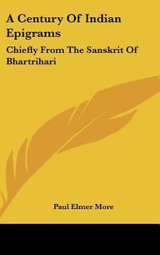 portada a century of indian epigrams: chiefly from the sanskrit of bhartrihari