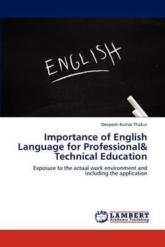portada importance of english language for professional& technical education (en Inglés)