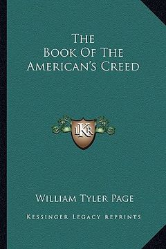 portada the book of the american's creed (in English)