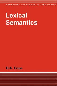 portada Lexical Semantics Paperback (Cambridge Textbooks in Linguistics) (en Inglés)