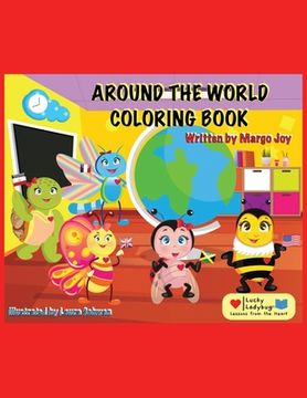 portada Around The World Coloring Book: Lucky Ladybug And Friends (en Inglés)