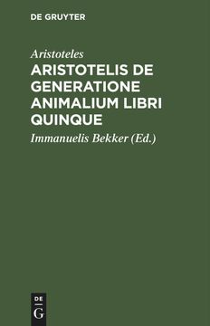 portada Aristotelis de Generatione Animalium Libri Quinque 