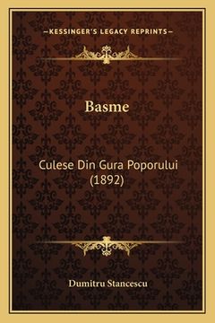 portada Basme: Culese Din Gura Poporului (1892)