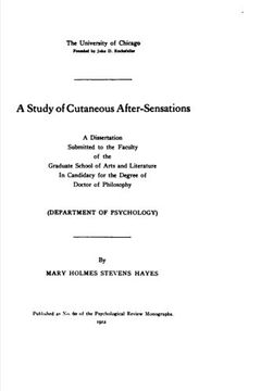 portada A Study of Cutaneous After-sensations