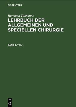portada Lehrbuch der Speciellen Chirurgie, Teil 1 (in German)