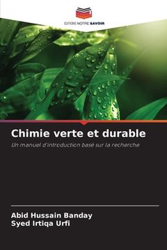 portada Chimie verte et durable (en Francés)