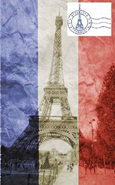 portada Eiffel Tower French Flag Vintage Creative Blank Journal 