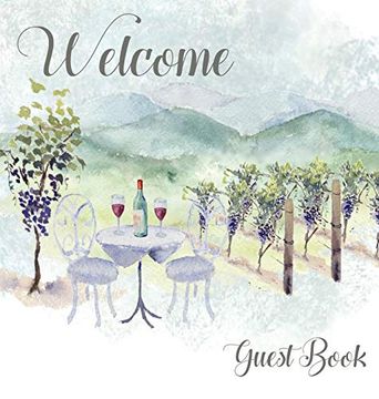 portada Vineyard Themed Guest Book, Vacation Home, Comments Book, Holiday Home, Visitor Book to Sign 