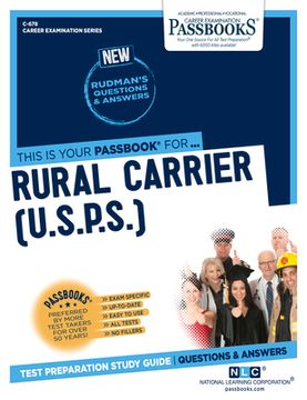 portada Rural Carrier (U.S.P.S.) (C-678): Passbooks Study Guide Volume 678 (en Inglés)
