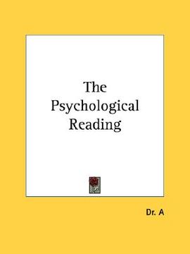 portada the psychological reading (in English)