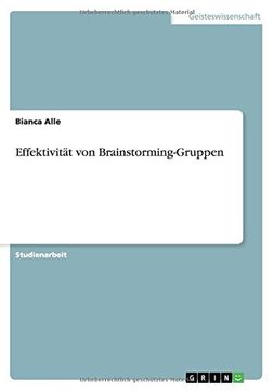 portada Effektivität von Brainstorming-Gruppen (German Edition)