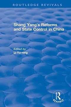 portada Revival: Shang Yang's Reforms and State Control in China. (1977) (Routledge Revivals) 