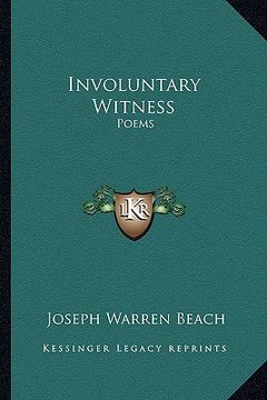 portada involuntary witness: poems (in English)