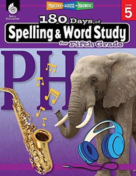 portada 180 Days of Spelling and Word Study for Fifth Grade (180 Days of Practice) (en Inglés)