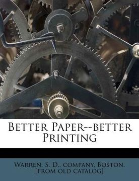 portada better paper--better printing (en Inglés)