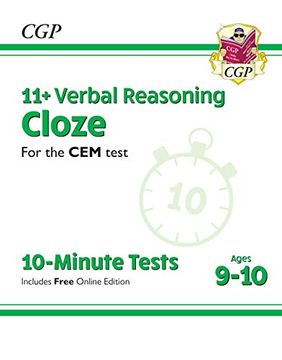 portada New 11+ cem 10-Minute Tests: Verbal Reasoning Cloze - Ages 9-10 (en Inglés)