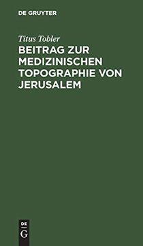 portada Beitrag zur Medizinischen Topographie von Jerusalem (en Alemán)