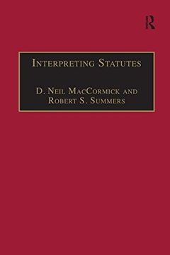 portada Interpreting Statutes: A Comparative Study (en Inglés)