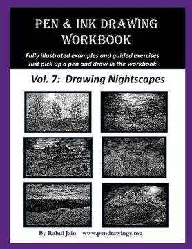portada Pen and Ink Drawing Workbook Vol. 7: Learn to Draw Nightscapes (en Inglés)