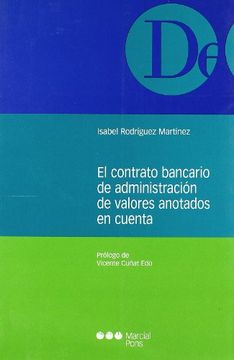 portada Contrato Bancario De Administracion De Valores Anotados En Cuenta, El