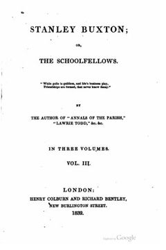 portada Stanley Buxton, Or, The Schoolfellows - Vol. III