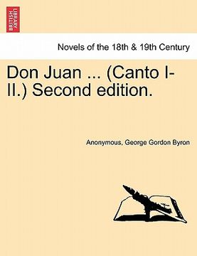 portada don juan ... (canto i.) second edition. (en Inglés)