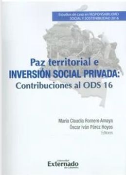 portada Paz territorial e inversión social privada: Contribuciones al ODS 16